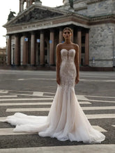 Romantic Sweetheart Neck Wedding Dress Sparkly Beads Sequins Bride Robe Graceful Mermaid With Jacket Bridal Gown Robe De Mariée